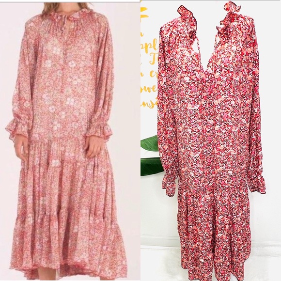 Anthropologie Dresses & Skirts - O.P.T Anthropologie Floral Maxi Dress Boho Prairie NWT